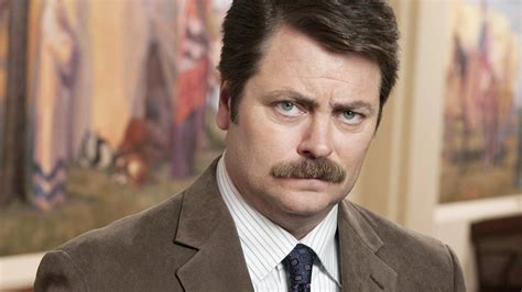 Ron Swanson (played by Nick Offerman) is the Director of the Pawnee Parks and Recreation Department. He is macho, he is good with the ladies, he loves red meat—and he is severely libertarian in ...